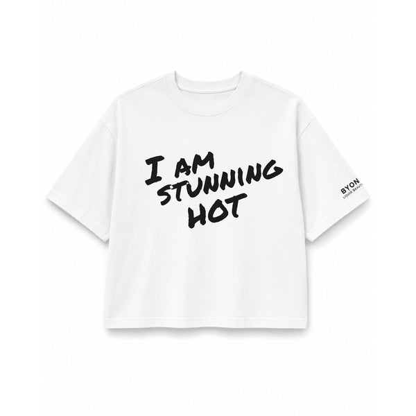 Boxy Oversize T-Shirt – „I am stunning hot“